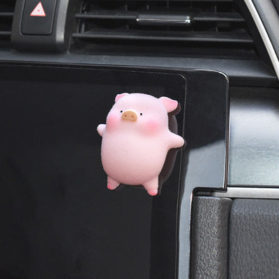 Cute cartoon pig car center console decoration