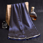 Double Layer Silk Crepe Satin Men's Silk Scarf Long Scarf Scarf