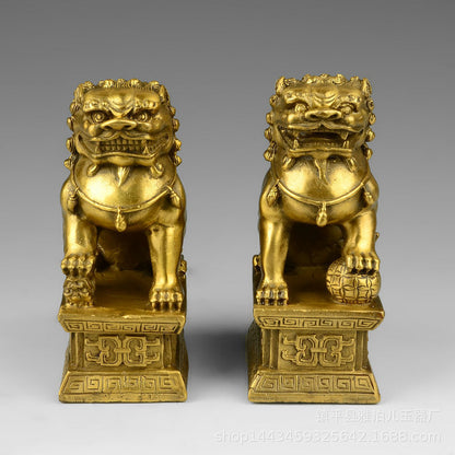 Pure copper lion ornaments