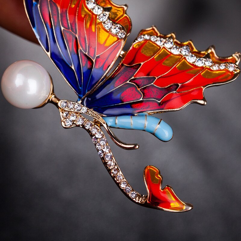 Pearl Butterfly Brooch