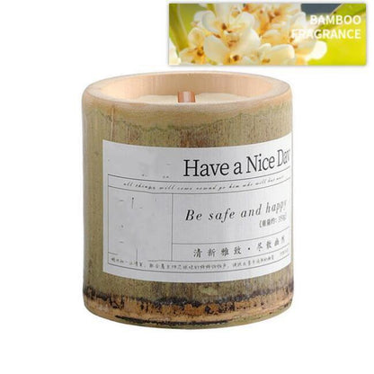 Indoor Long-lasting Bamboo Fragrance Aromatherapy Candle Gift