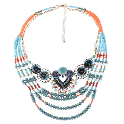 Exaggerated Ethnic Style Multi-Layered Necklace