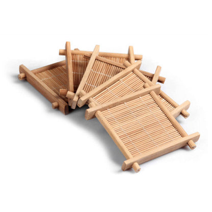 Bamboo Coasters Chinese Tea Ceremony Accessories Kung Fu Tea Coasters