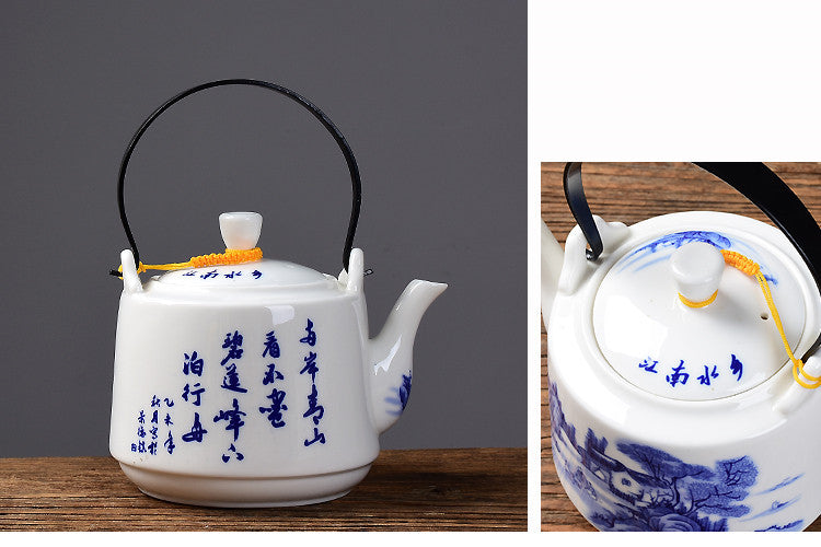 Handmade Kettle Ceramic Handle Large Teapot