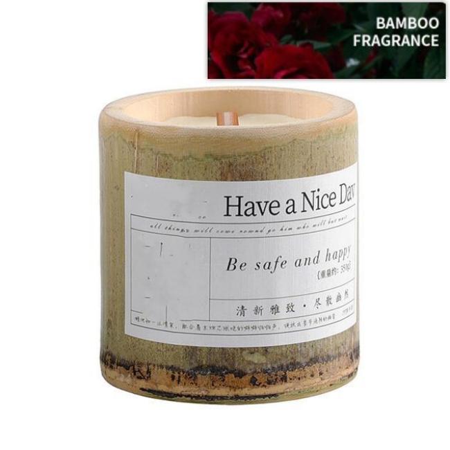 Indoor Long-lasting Bamboo Fragrance Aromatherapy Candle Gift