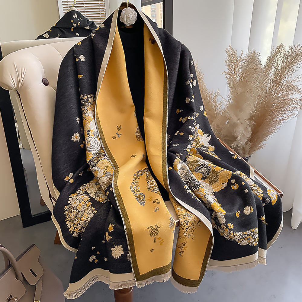 Air-Conditioning Shawl Cotton Wrap Thermal Scarf for Women-4