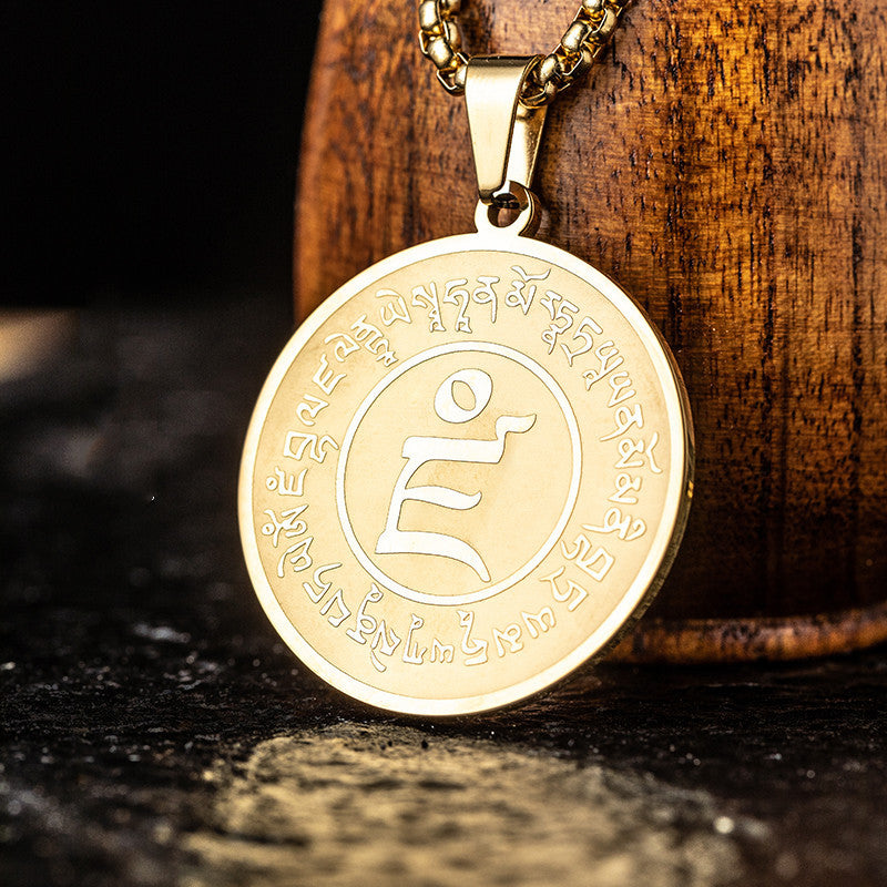 Men's Treasure House Lucky Yellow God Of Wealth Pendant