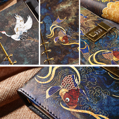 Vintage Chinese Style Locked Antique Notebook