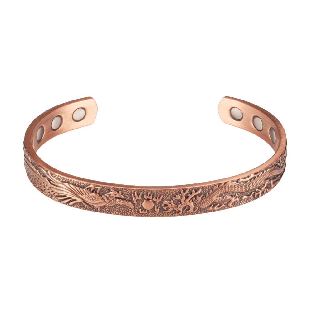 Clan style red copper bracelet