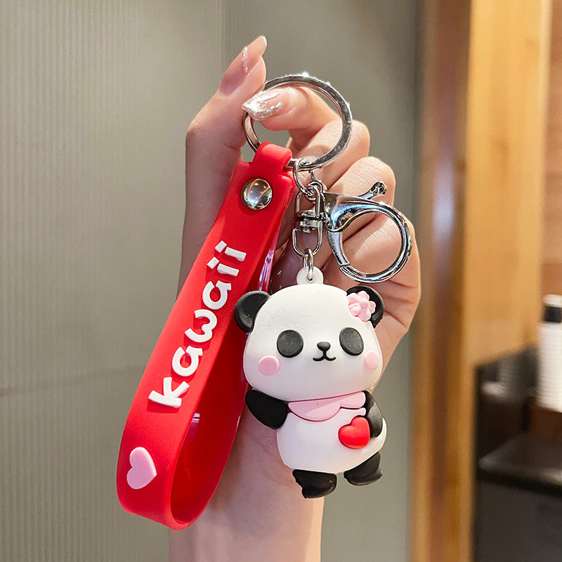 Cute Bib Panda Keychain For Male And Female Students