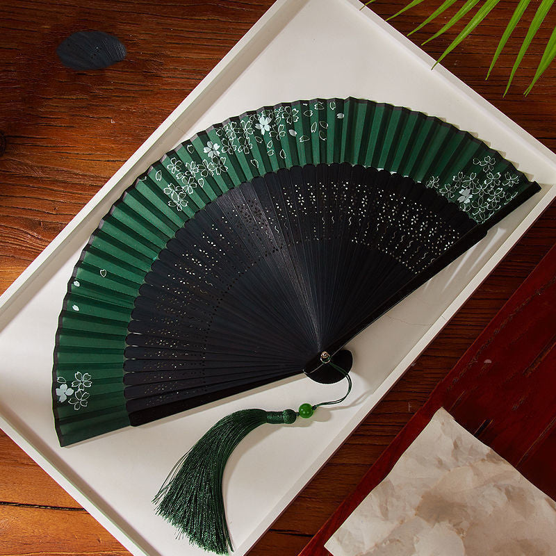 Portable Chinese Folding Fan For Women In Summer