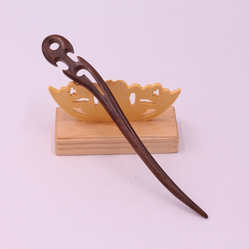 Wooden Ebony Hairpin Ethnic Hairpin