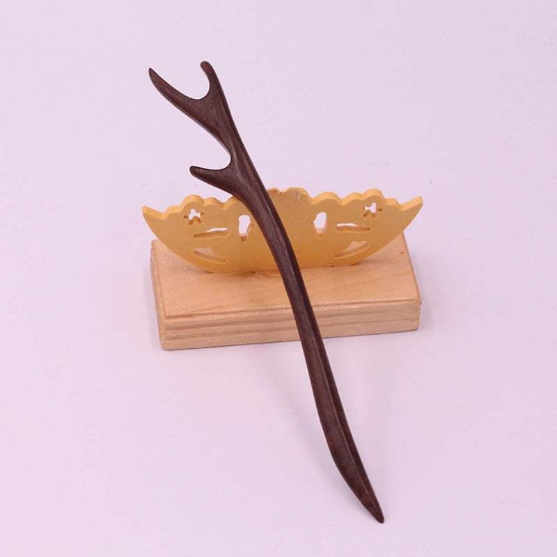 Wooden Ebony Hairpin Ethnic Hairpin