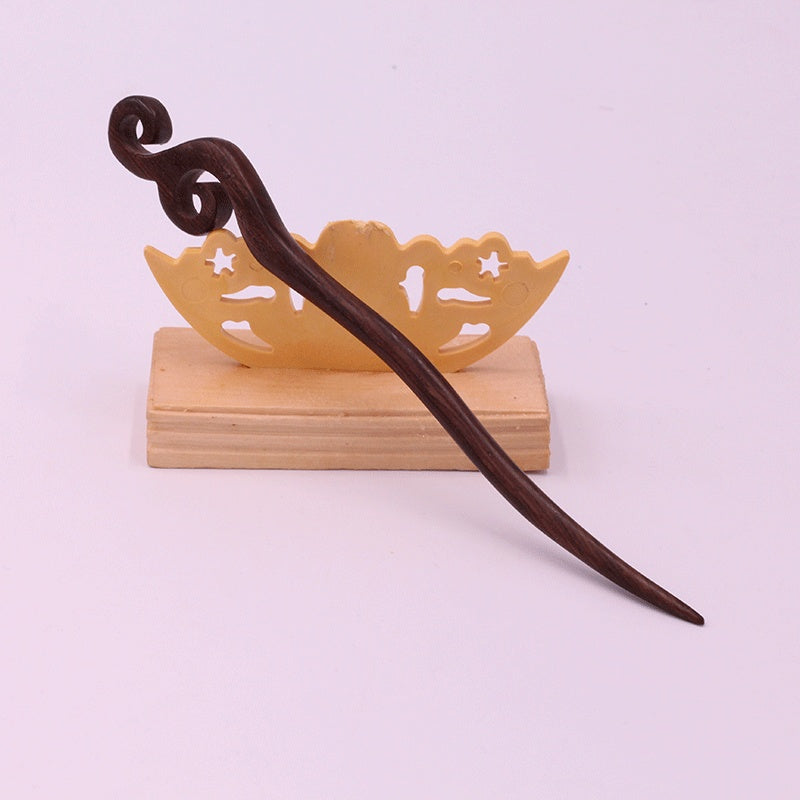 Wooden Ebony Hairpin Ethnic Hairpin