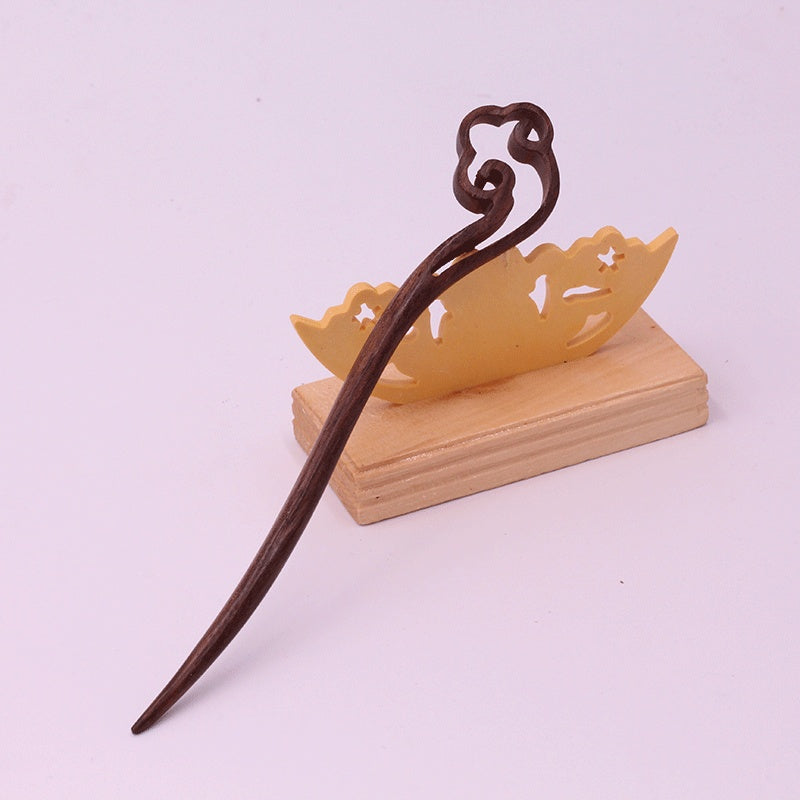 Wooden Ebony Hairpin Ethnic Hairpin