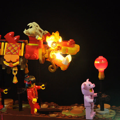 Building Block Lighting New Year Dragon Dance LED Lighting Group