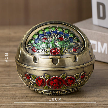 Creative Personality Metal Ashtray With Lid