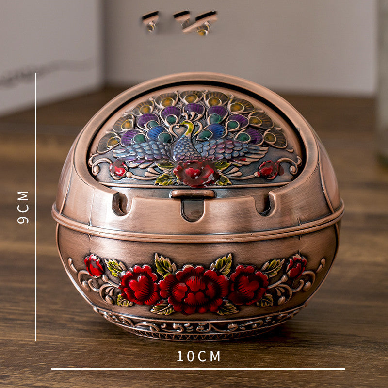 Creative Personality Metal Ashtray With Lid