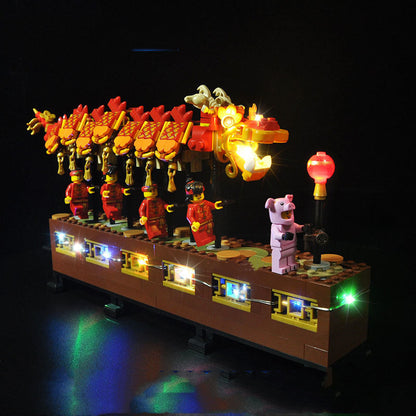 Building Block Lighting New Year Dragon Dance LED Lighting Group