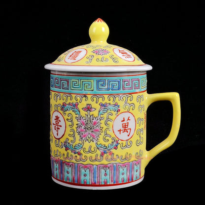 Chinese Style Retro Ceramic Mug For Tea And Rice Cup