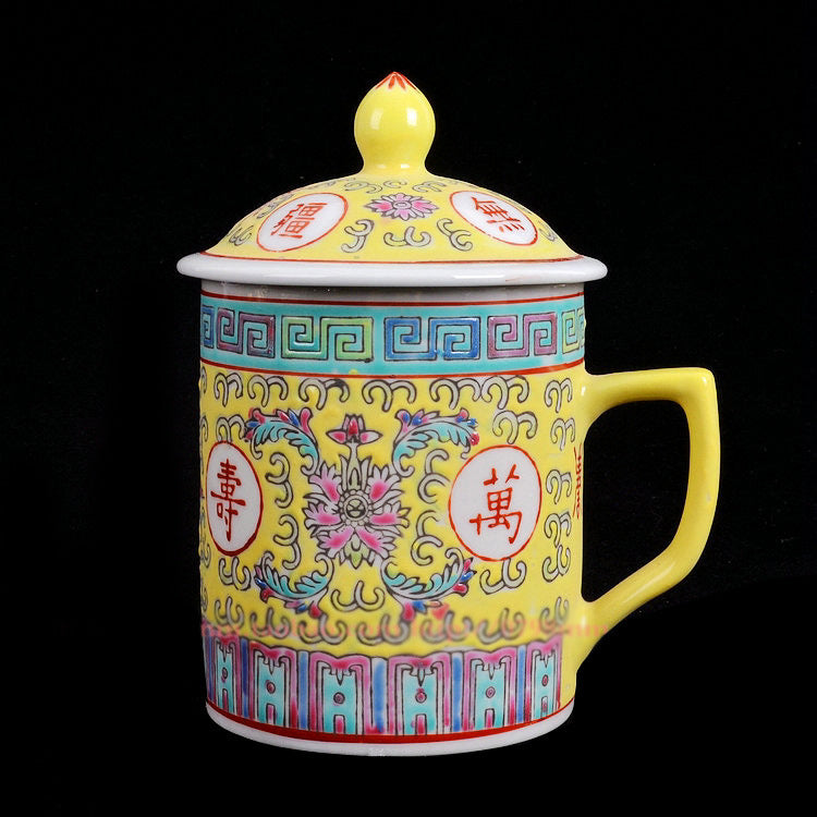 Chinese Style Retro Ceramic Mug For Tea And Rice Cup