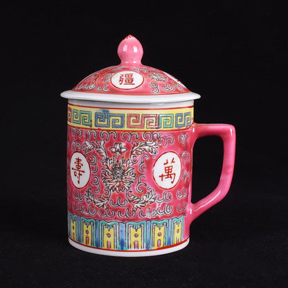 Chinese Style Retro Ceramic Mug For Tea And Rice Cup