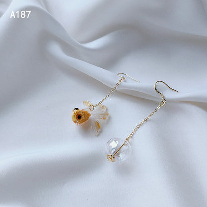 Goldfish Earrings Female Niche Earrings