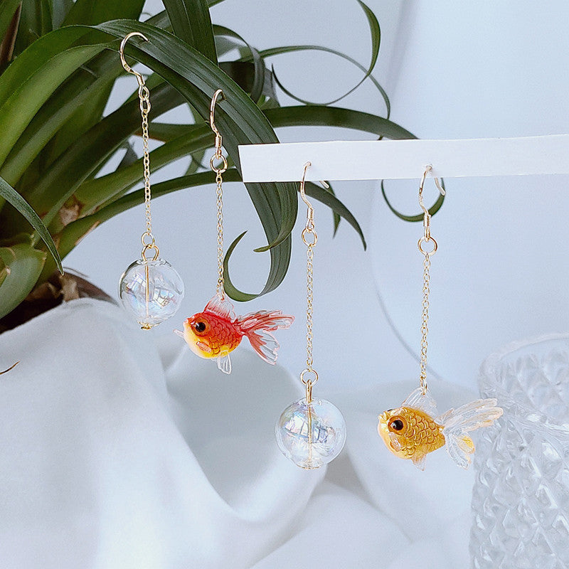 Goldfish Earrings Female Niche Earrings