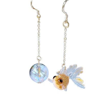 Goldfish Earrings Female Niche Earrings