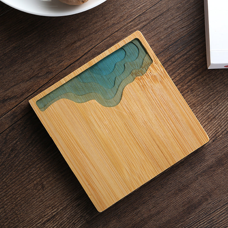 Bamboo Coasters Tea Cup Holder Insulation Pad