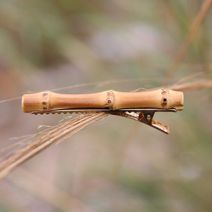 Simple And Elegant Bamboo And Wood Hairpin Chuck Top Clip