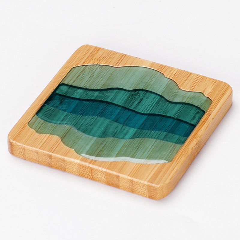 Resin Wood Carving Home Teacup And Tea Mat