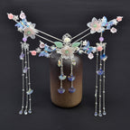 Chinese Plum Blossom and Apricot Leaf Fringe Hair Accessories-1