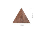 Black Walnut Geometric Tea Coasters Solid Wood Creative Cup Holder
