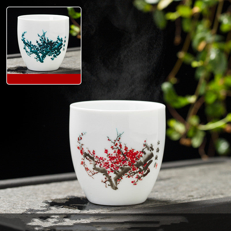 White Porcelain Color-changing Tea Cup Master Cup Lychee Ceramic Cup