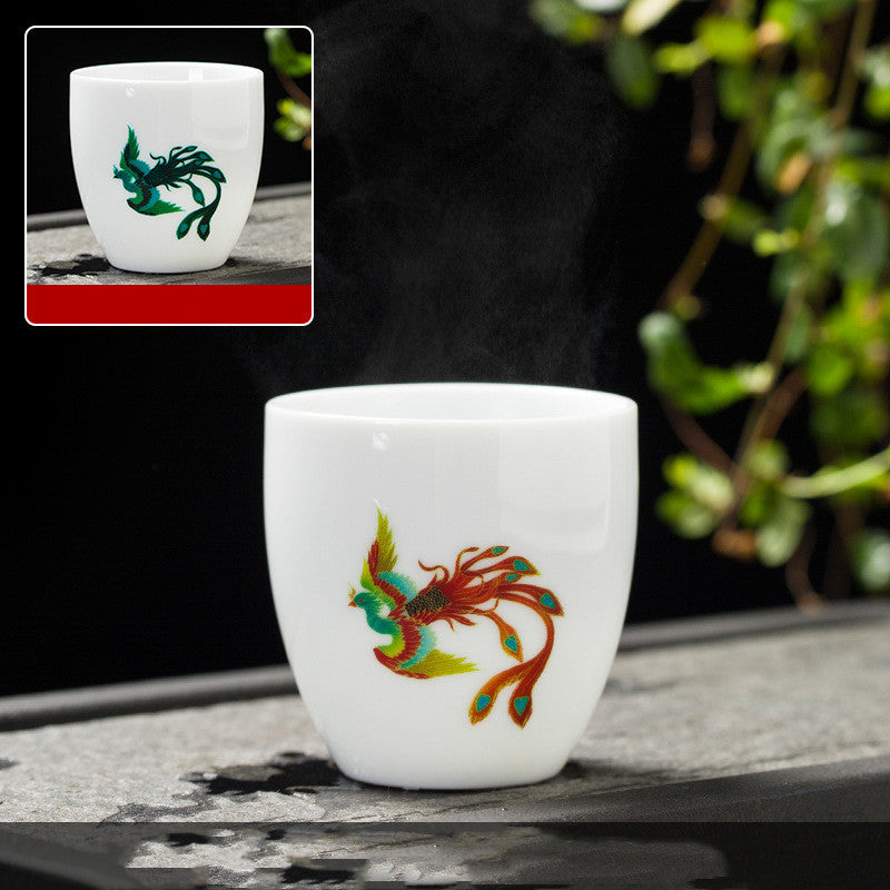 White Porcelain Color-changing Tea Cup Master Cup Lychee Ceramic Cup