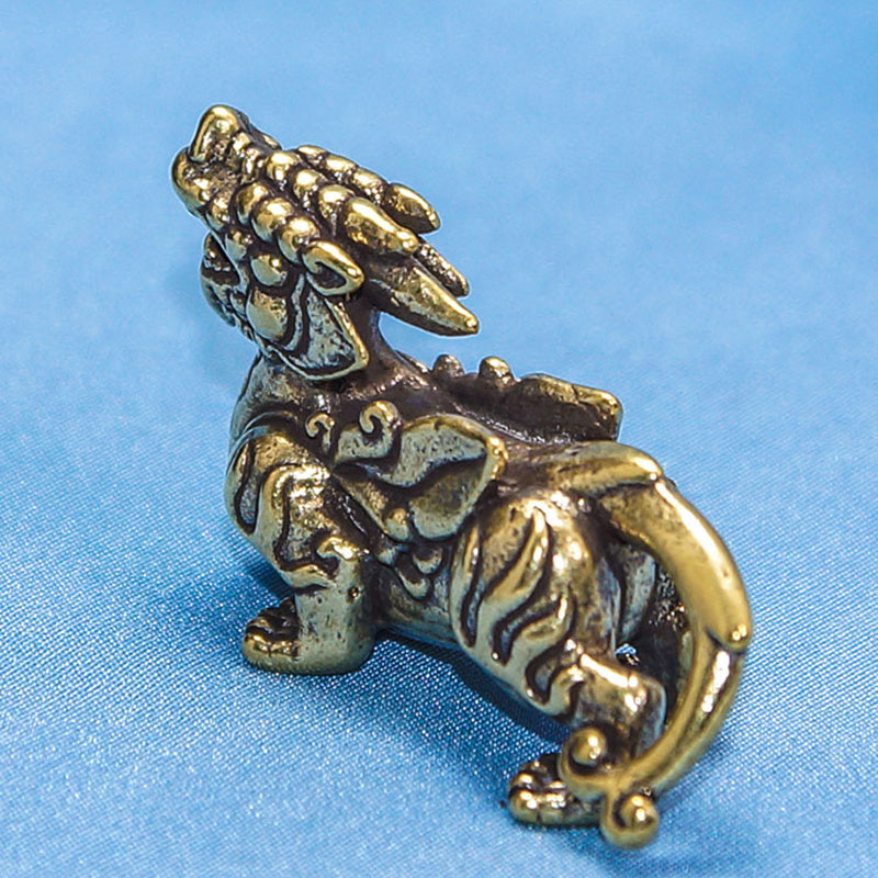 Male Personality Creative Brass Dragon Head Keychain