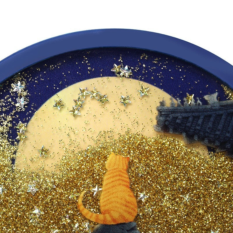 Forbidden City Cat Forbidden Moon Full Quicksand Coaster Dragon and Phoenix Auspicious Anti-skid Mat Gifts