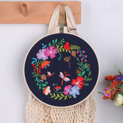 Chinese Embroidery DIY Fabric Embroidery Material Package Purely Handmade Self-Embroidery