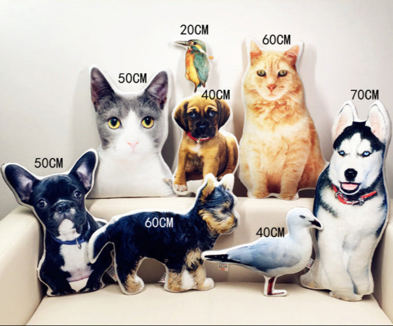 Customize Special-Shaped Pet Pillow DIY Sofa Car Decor Cat Dog Pillow