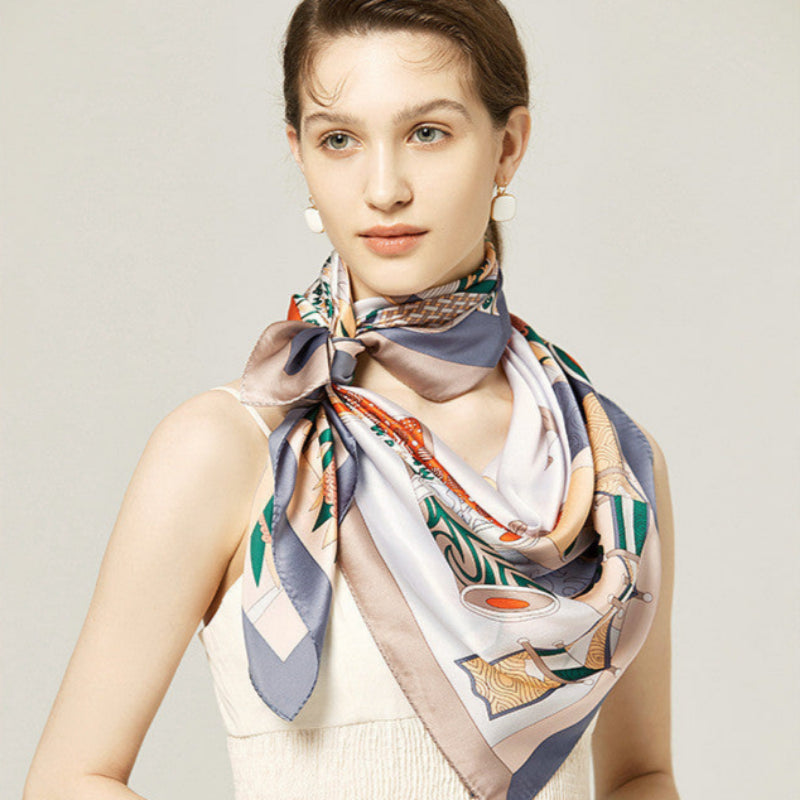 Square Scarf Windproof And Warm Heavy Silk Silk Scarf