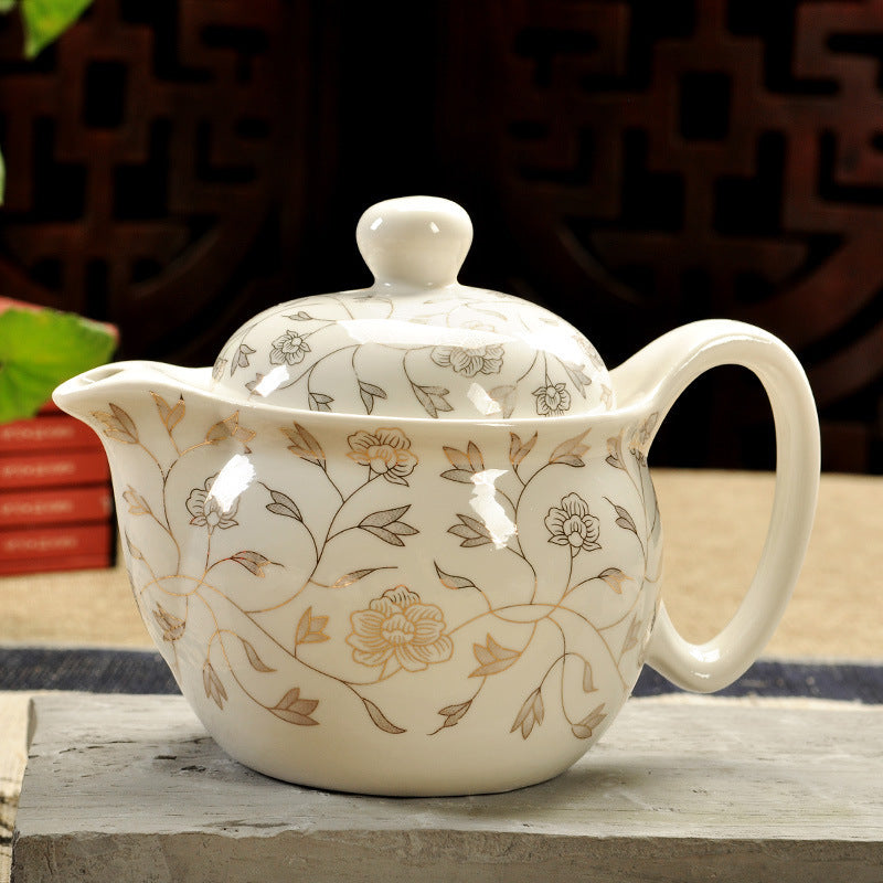 Jingdezhen Large Blue And White Teapot, Ceramic Kung Fu Tea Set