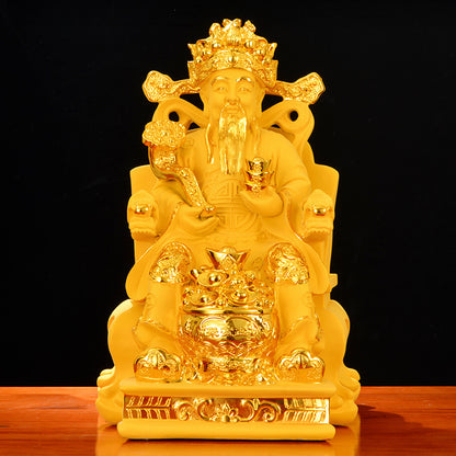 God Of Wealth Decoration Shajin Home Furnishing Living Room Wen Wealth Buddha Statue Opening Creative Gift God of Wealth