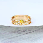 925 Silver Vintage Twist Natural Opal Ring