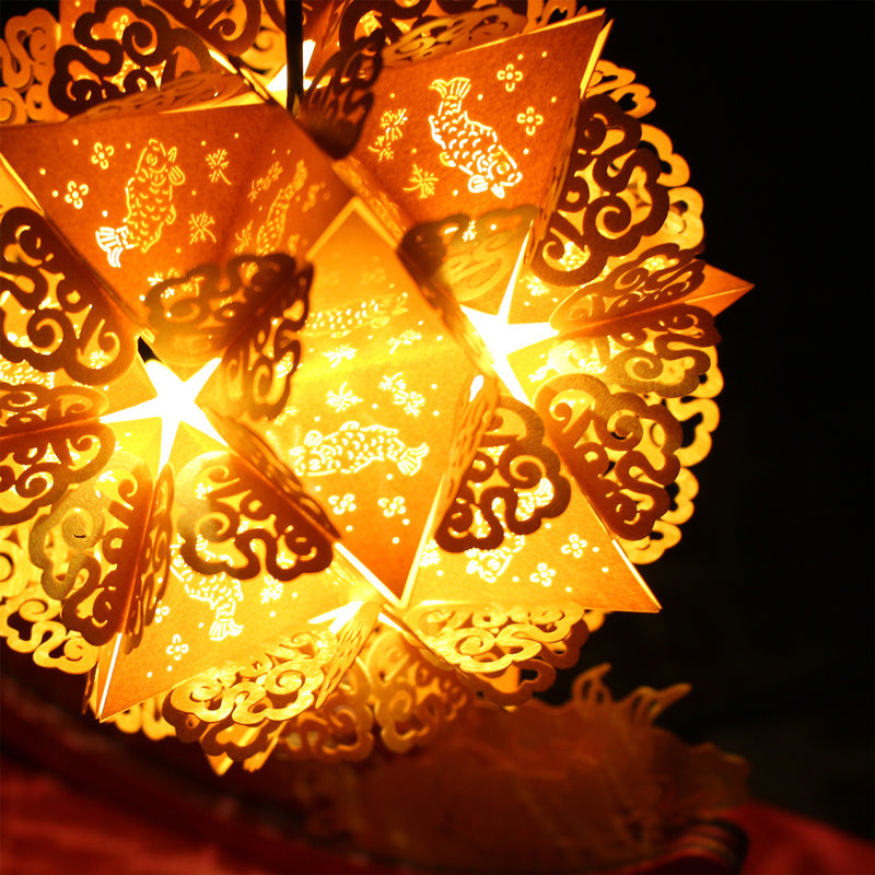 New Koi Paper Art Light DIY Creative Origami Light Night Light Birthday Gifts