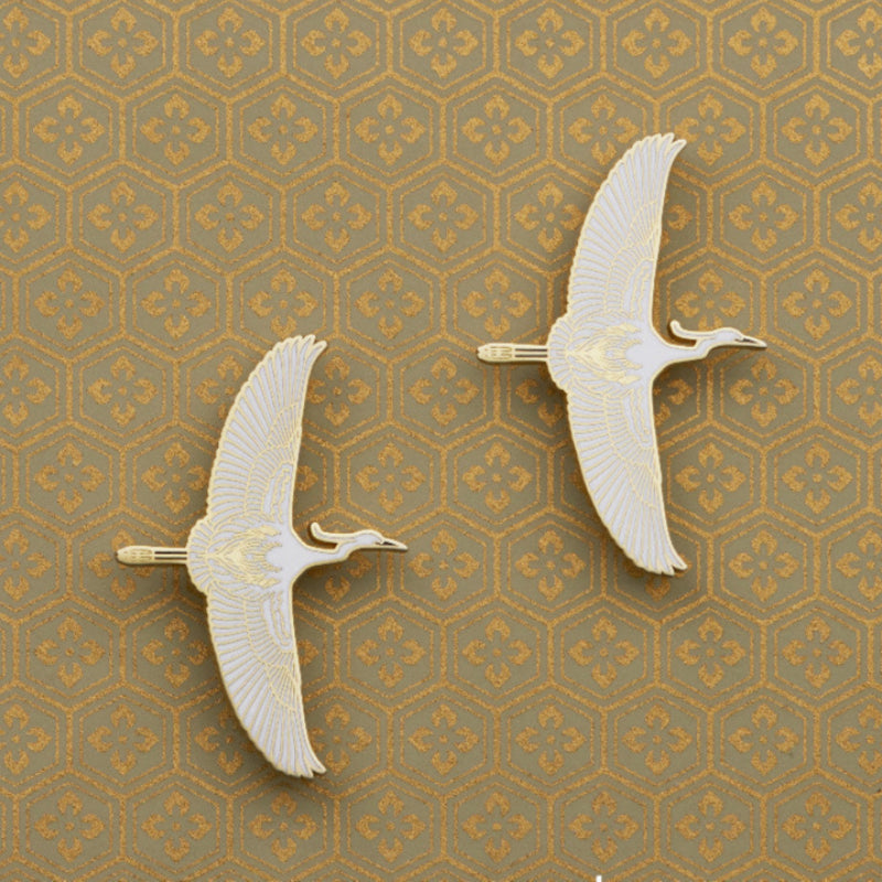Daparo Egret Designer's Original Brooch Promotion and Fortune Creative Badge