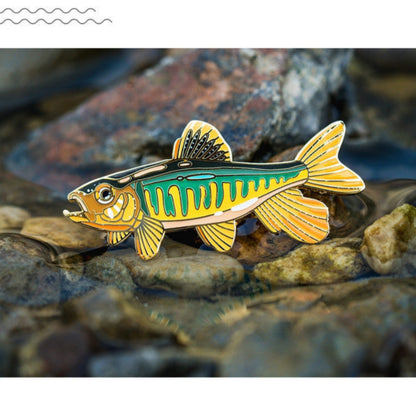 Native Fish Brooch Badge