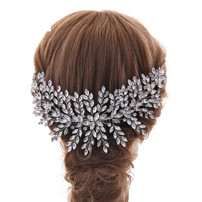 Simple Bridal Headdress Luxury Rhinestone Hair Comb Hairpin Accessories