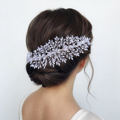 Simple Bridal Headdress Luxury Rhinestone Hair Comb Hairpin Accessories