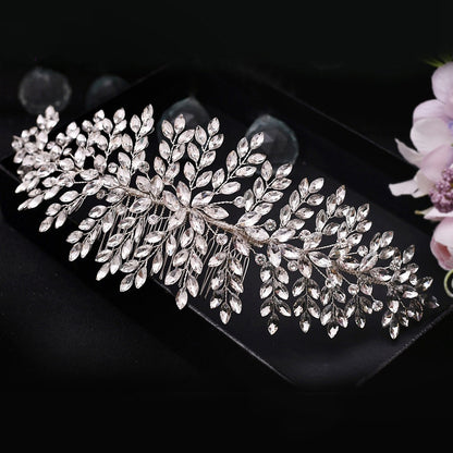 Simple Bridal Headdress Luxury Rhinestone Hair Comb Hairpin Accessories